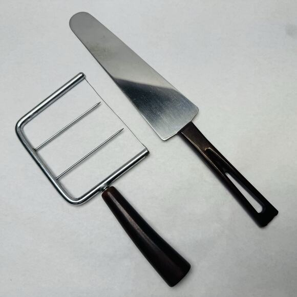 Vintage STANHOME Stainless Retro Cake Pie Knife Bakelite Handle & Cheese Slicer - Picture 6 of 8